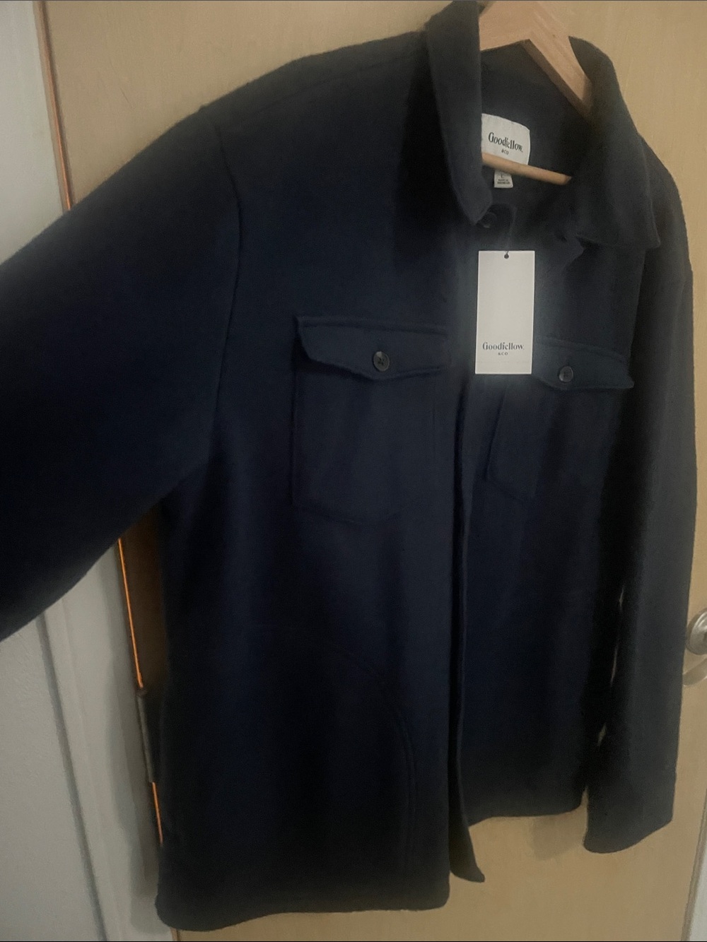 Goodfellow & Co. Men's Navy Blue Fleece Shirt Jacket – NWT L - Picture 3 of 10